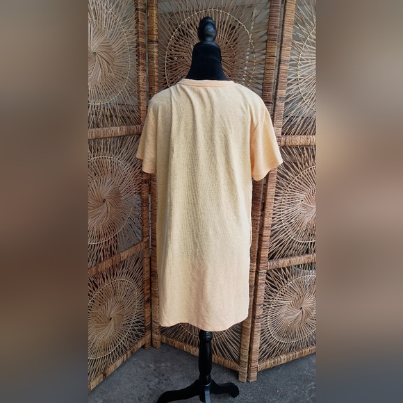 Umgee Floral Yellow T-Shirt Dress_M - Picture 6 of 7